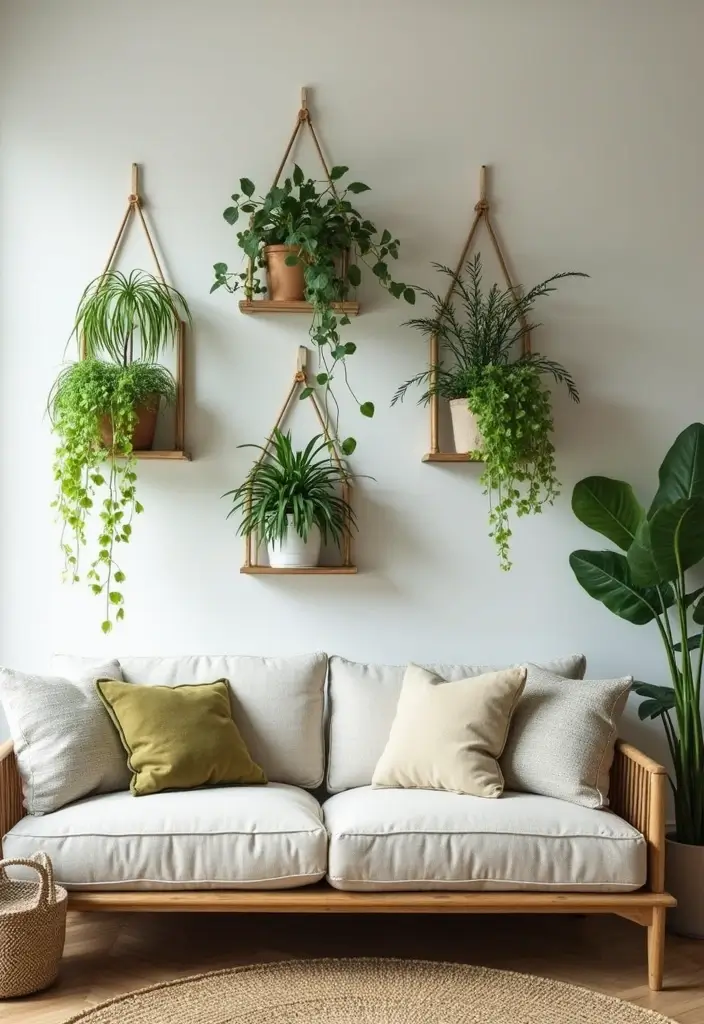 25 Stunning Living Room Wall Decor Ideas That Will Leave You Inspired (You Won't Believe #18!) - 14. Wall Mounted Planters