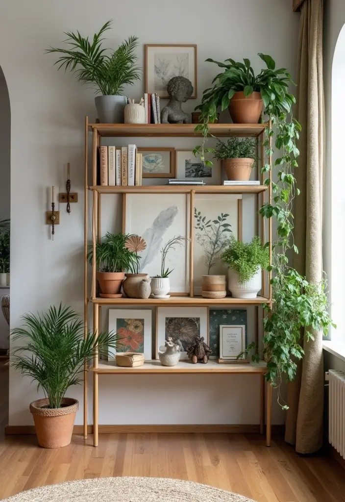 25 Stunning Living Room Wall Decor Ideas That Will Leave You Inspired (You Won't Believe #18!) - 16. Vertical Art Shelf