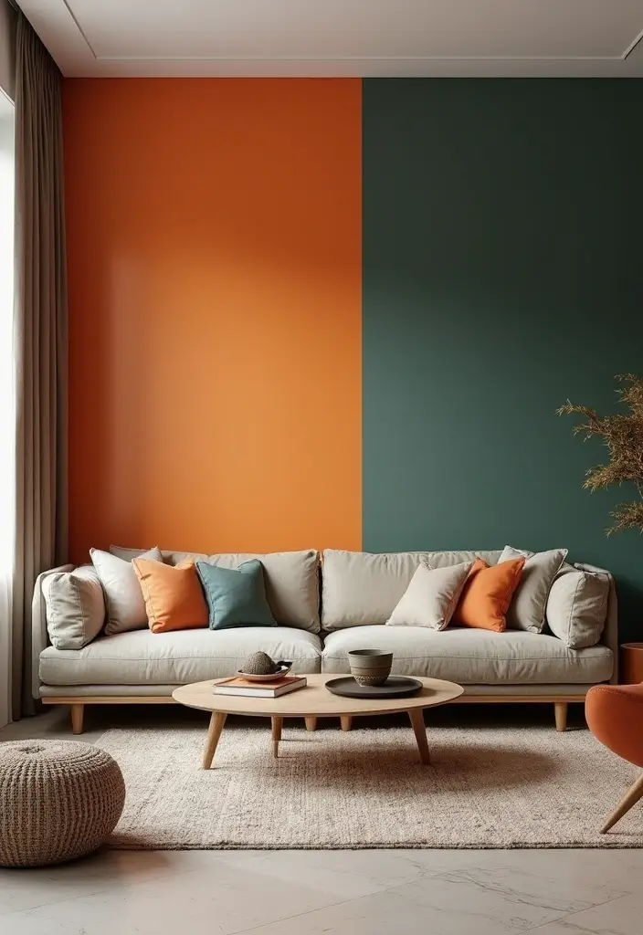 25 Stunning Living Room Wall Decor Ideas That Will Leave You Inspired (You Won't Believe #18!) - 9. Accent Wall with Paint