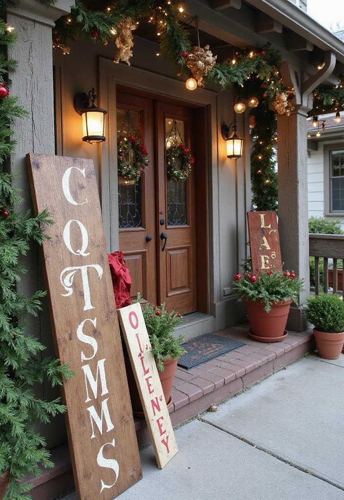 19 Jaw-Dropping Christmas Outdoor Decor Ideas to Transform Your Home! - 10. Christmas Signs