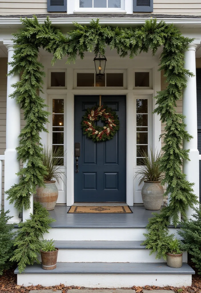 19 Jaw-Dropping Christmas Outdoor Decor Ideas to Transform Your Home! - 11. Garland Accents