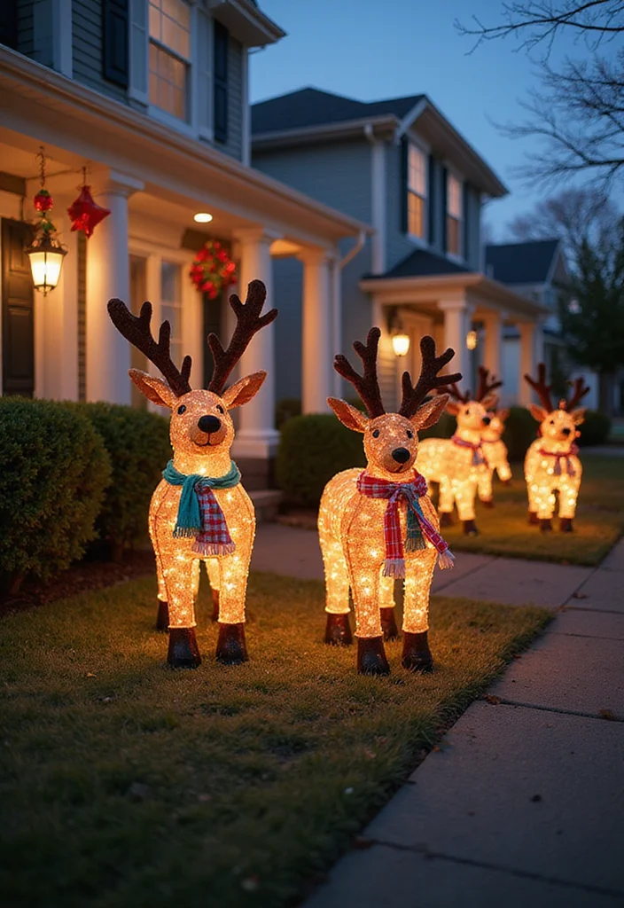 19 Jaw-Dropping Christmas Outdoor Decor Ideas to Transform Your Home! - 15. Reindeer Games