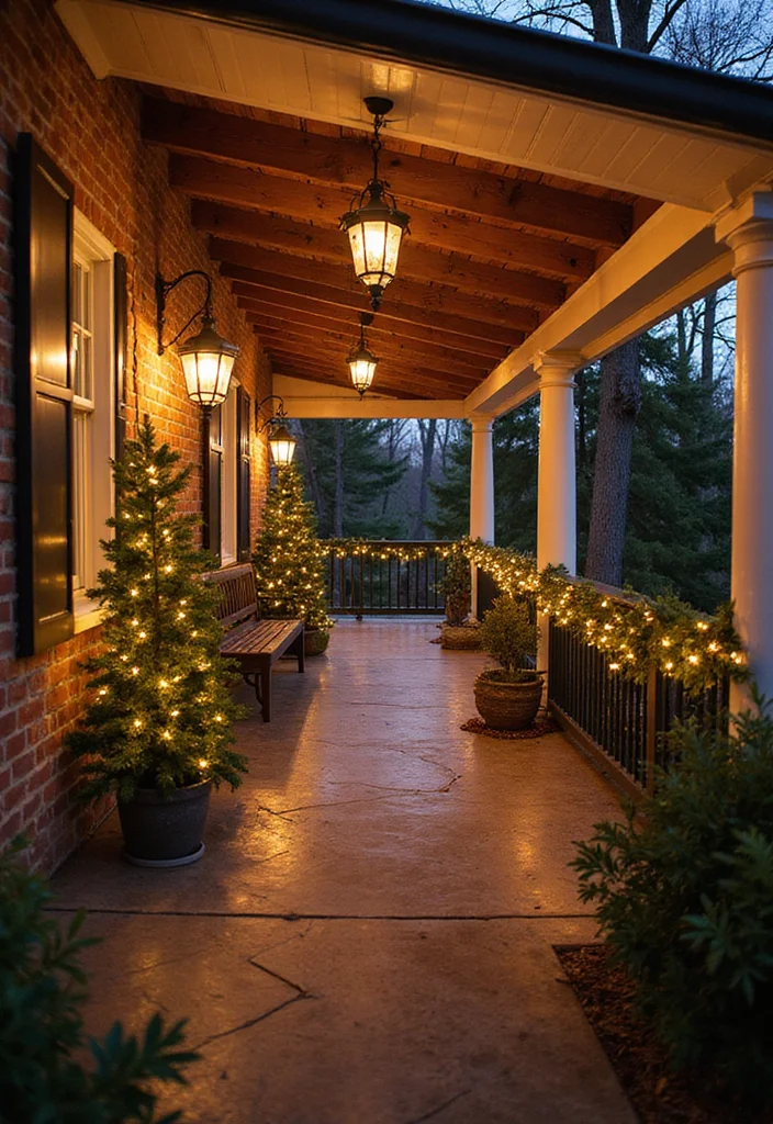 19 Jaw-Dropping Christmas Outdoor Decor Ideas to Transform Your Home! - 5. Beautifully Wrapped Railings