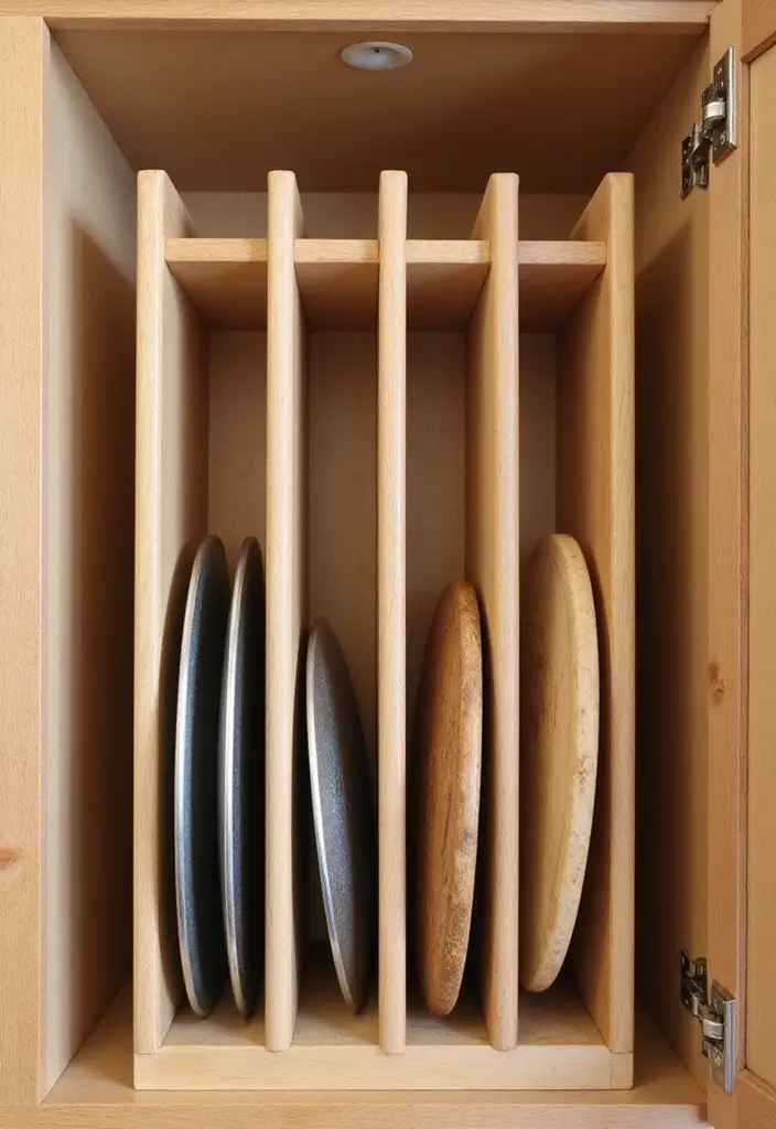 19 Kitchen Cupboard Organization Hacks You'll Wish You Knew Sooner! - 10. Use Vertical Dividers