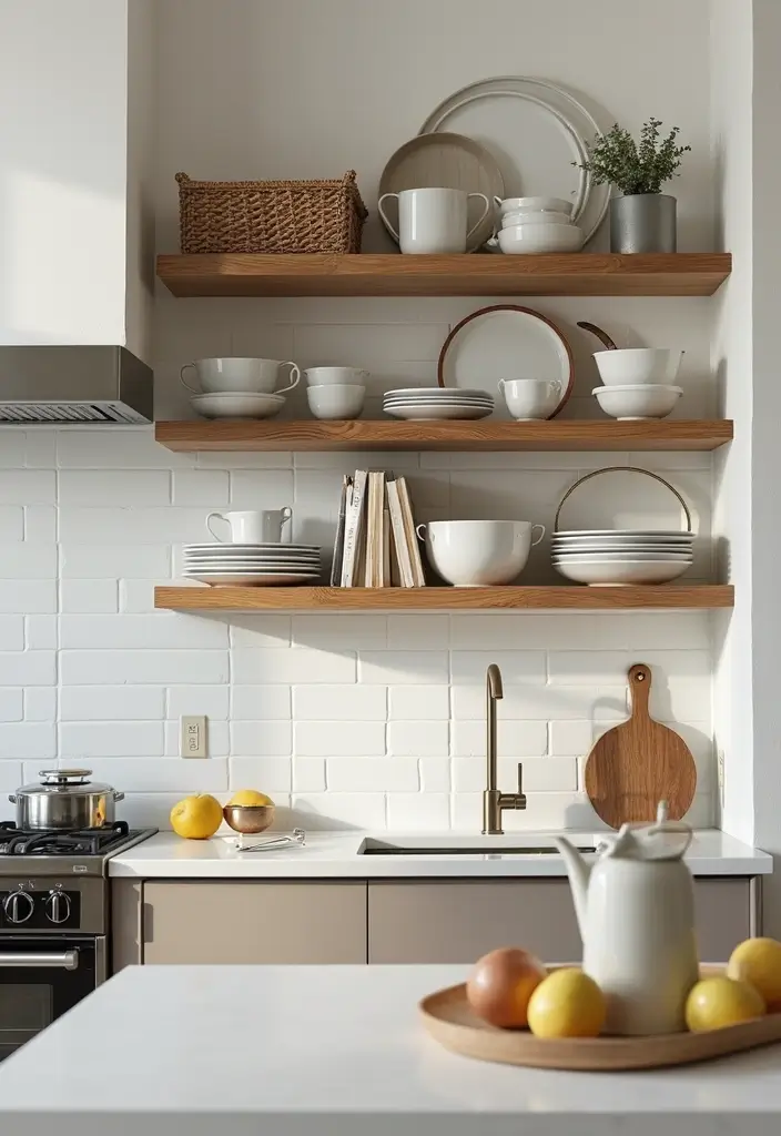 19 Kitchen Cupboard Organization Hacks You'll Wish You Knew Sooner! - 14. Utilize Wall Space with Shelves