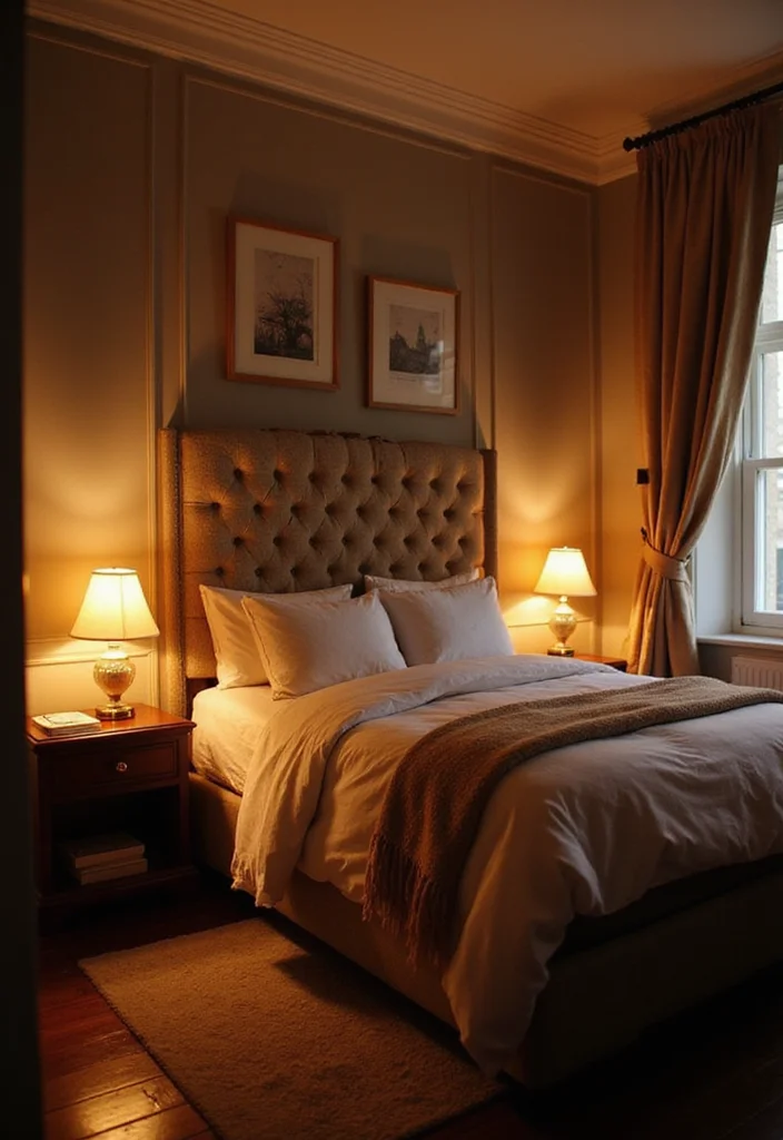 20 Bedroom Inspirations That'll Turn Your Space into a Romantic Retreat (Don't Miss #10!) - 10. Layered Lighting