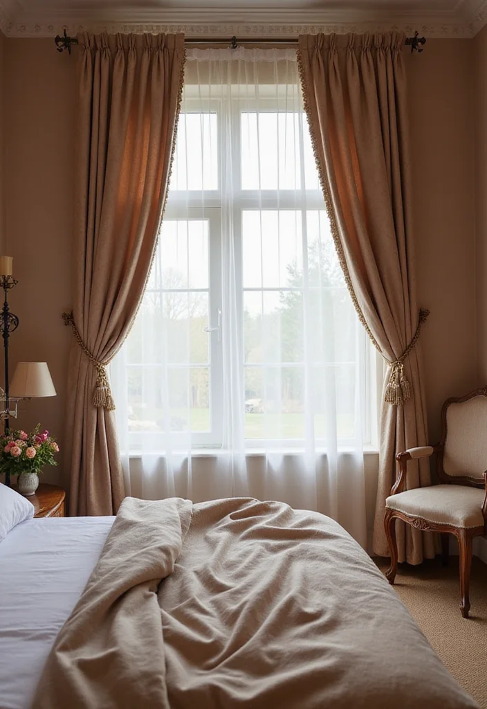 20 Bedroom Inspirations That'll Turn Your Space into a Romantic Retreat (Don't Miss #10!) - 15. Romantic Curtains