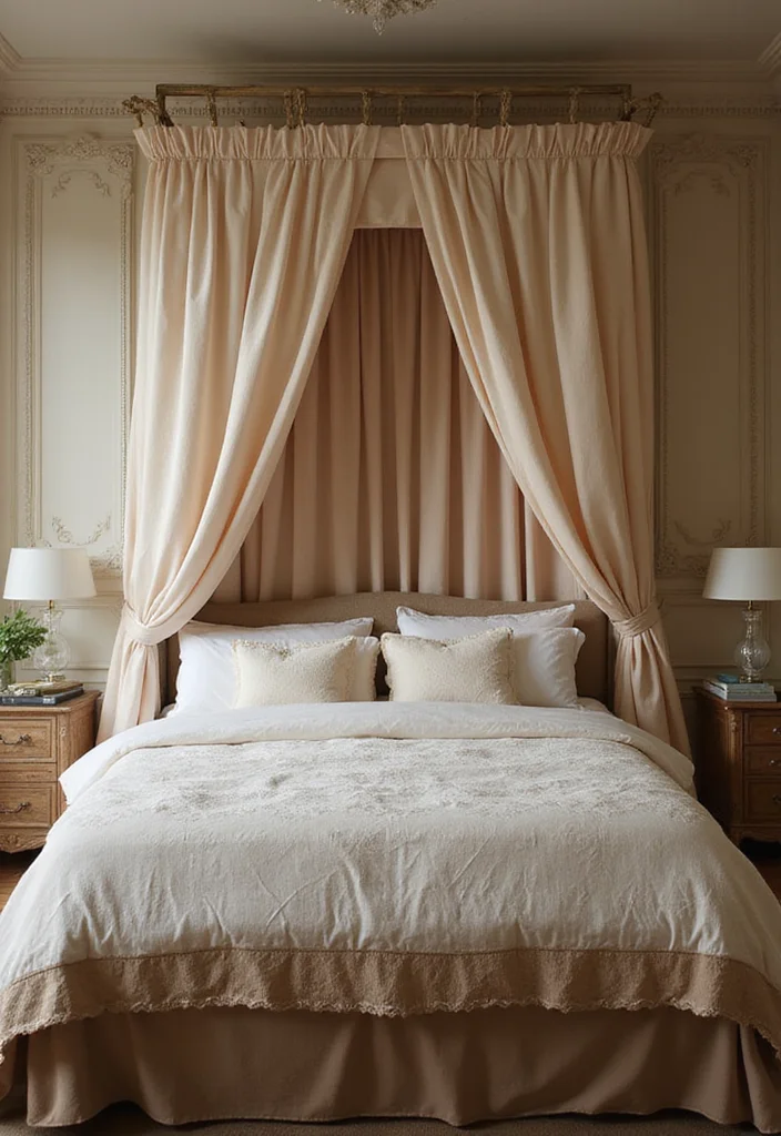 20 Bedroom Inspirations That'll Turn Your Space into a Romantic Retreat (Don't Miss #10!) - 2. Luxurious Canopy Beds
