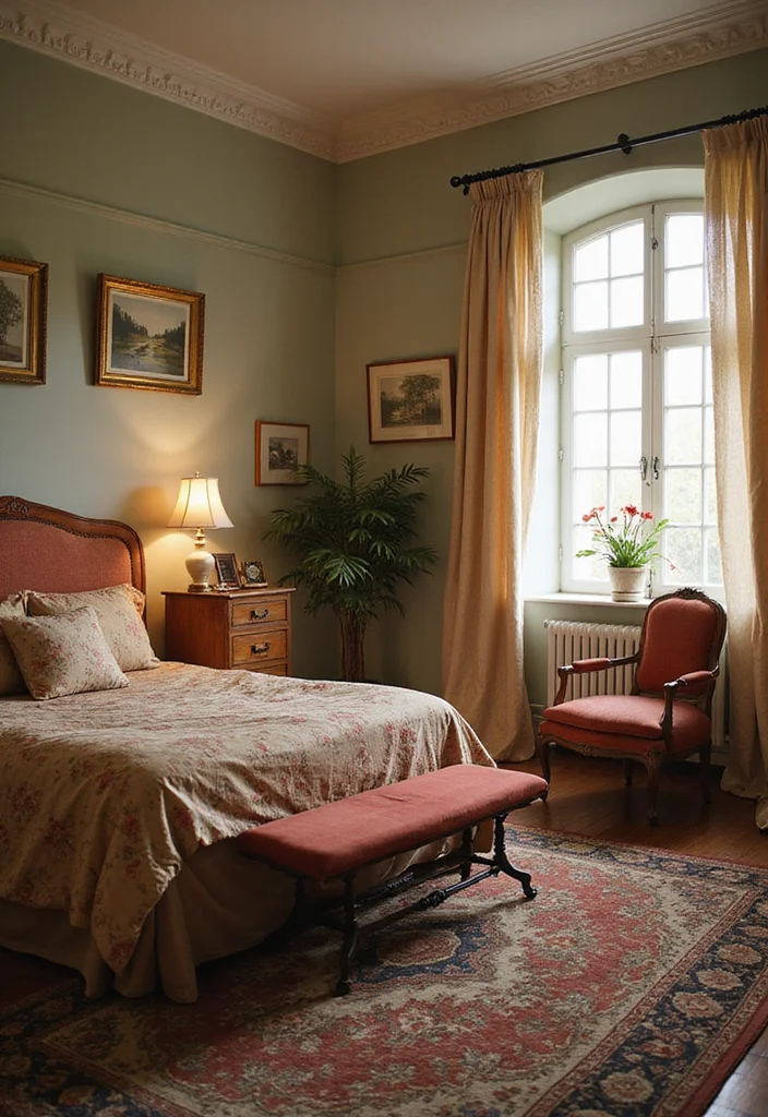 20 Bedroom Inspirations That'll Turn Your Space into a Romantic Retreat (Don't Miss #10!) - 7. Vintage Charm