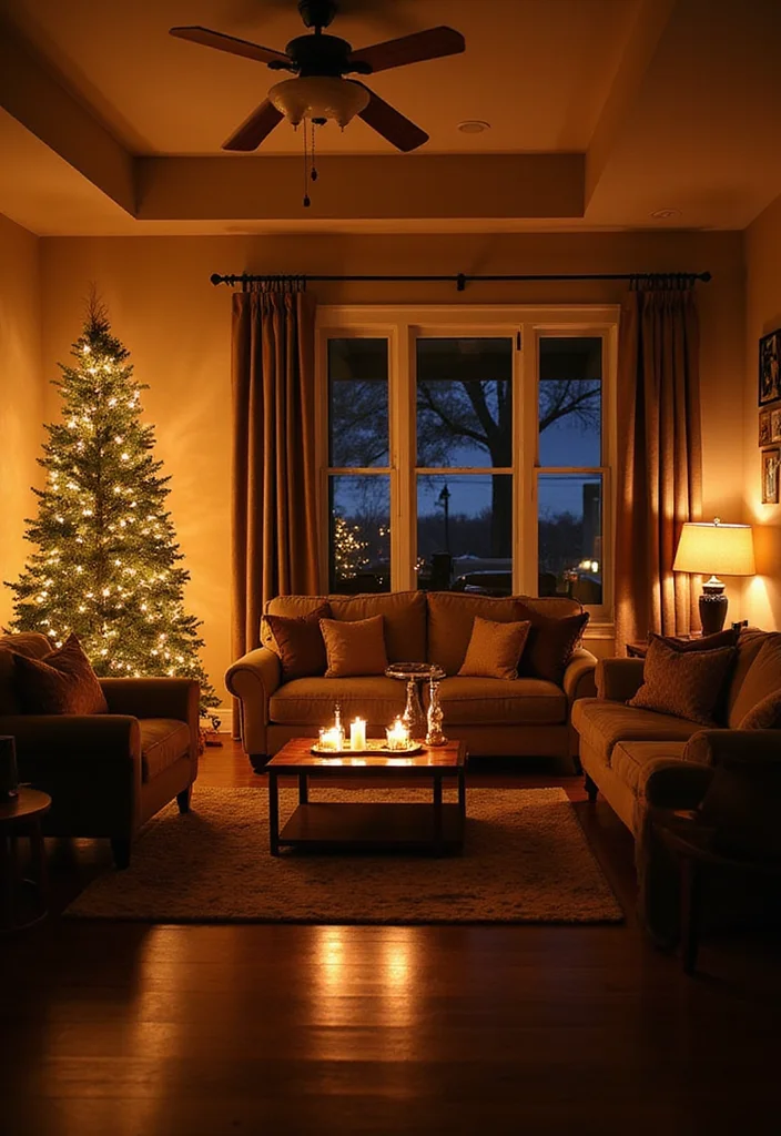 20 Cozy Christmas Touches for Your Living Room That Will Make You Snuggle Up! - 15. Smart Lighting Options
