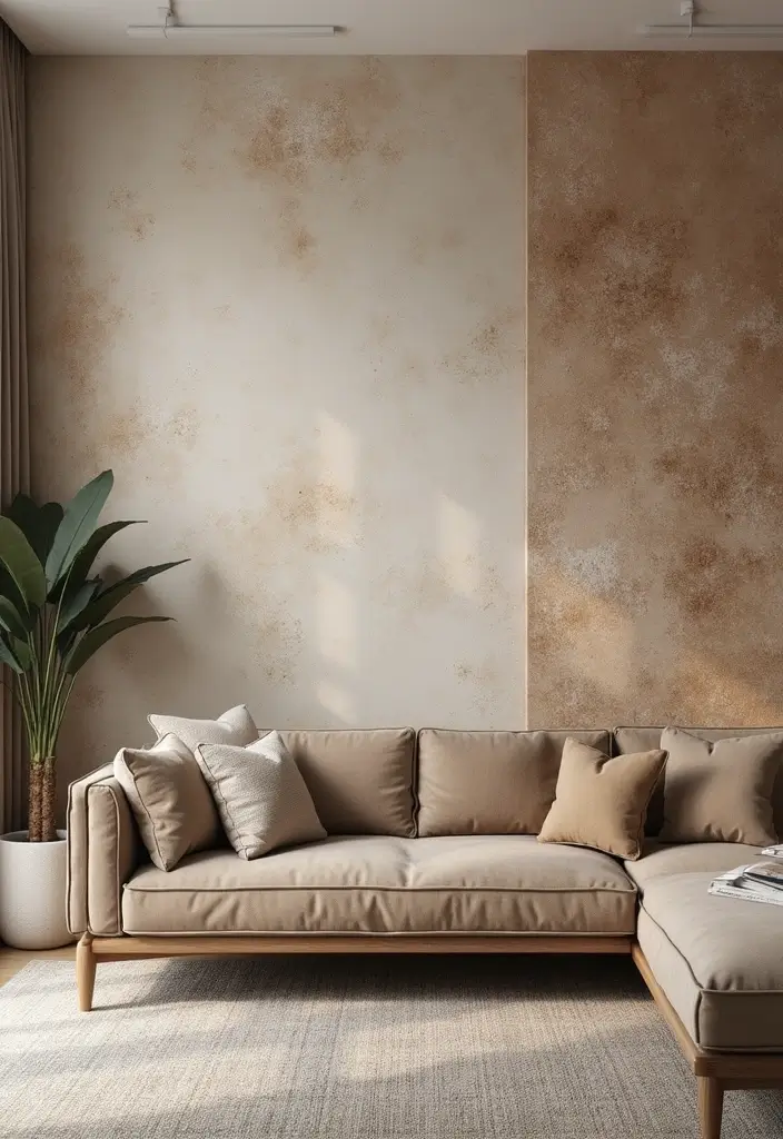 20 Cozy Living Room Ideas That Will Make You Never Want to Leave Your Couch! - 11. Textured Wallpaper