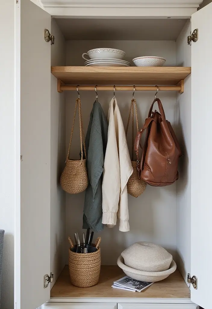 20 Mind-Blowing Small Cupboard Organization Ideas for Your Clothes (You Won't Believe #5!) - 15. Use of S-hooks