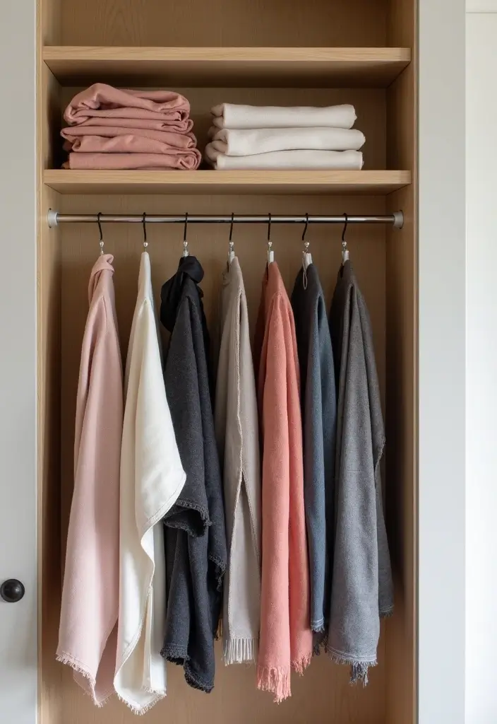 20 Mind-Blowing Small Cupboard Organization Ideas for Your Clothes (You Won't Believe #5!) - 16. Utilize Tension Rods