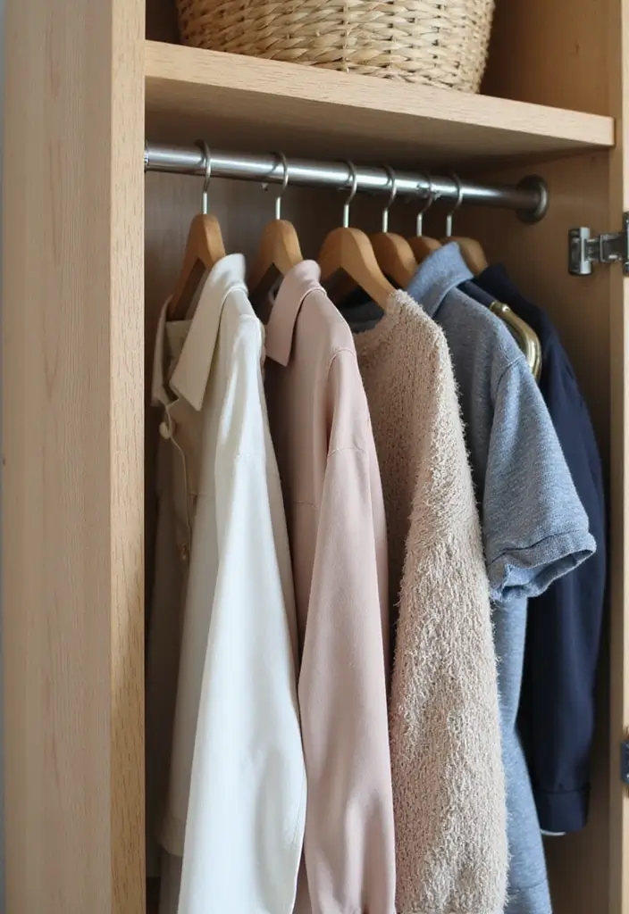 20 Mind-Blowing Small Cupboard Organization Ideas for Your Clothes (You Won't Believe #5!) - 5. Double Up on Hangers