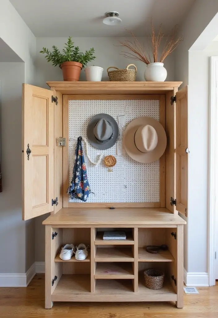 20 Mind-Blowing Small Cupboard Organization Ideas for Your Clothes (You Won't Believe #5!) - 8. Hooks and Pegboards
