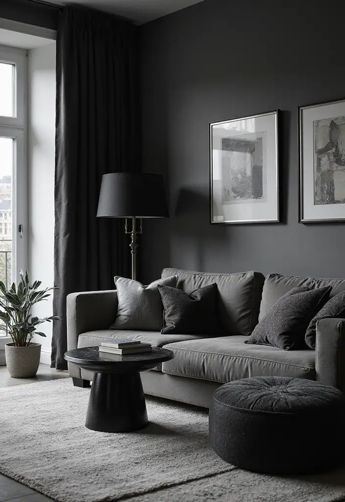 20 Stunning Christmas Living Room Decor Ideas for 2025 That Will Blow Your Mind! - 11. Monochrome Magic