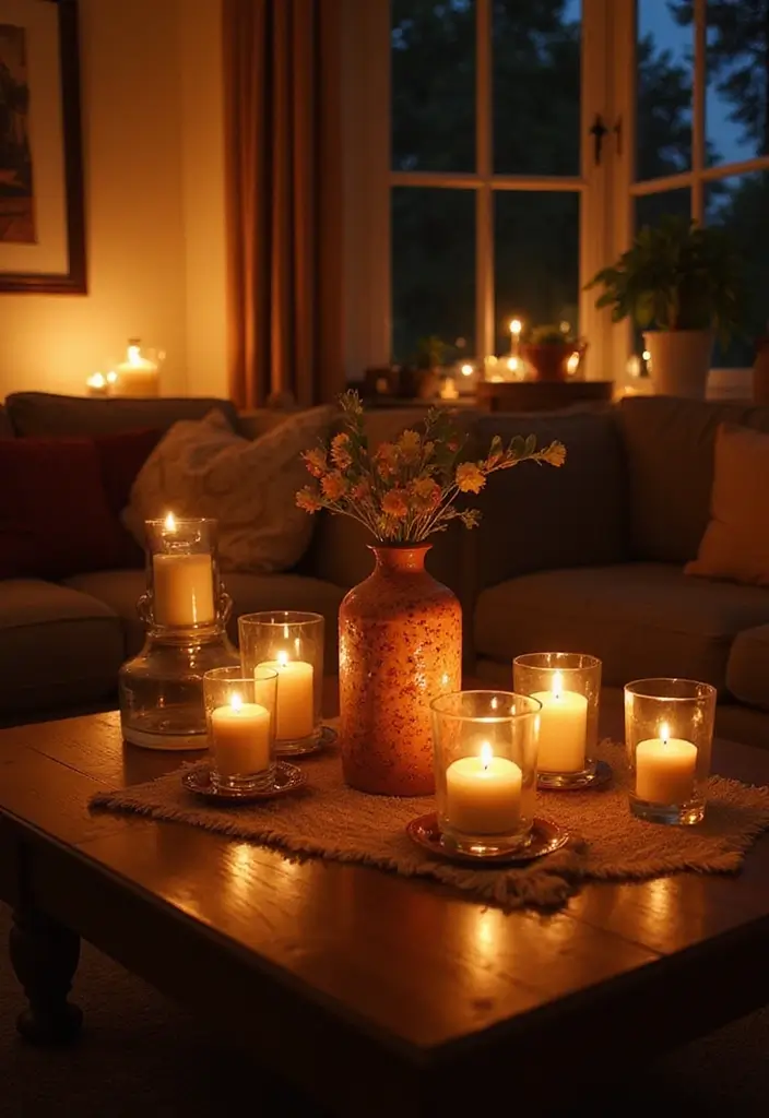 20 Stunning Christmas Living Room Decor Ideas for 2025 That Will Blow Your Mind! - 13. Warm Candlelight