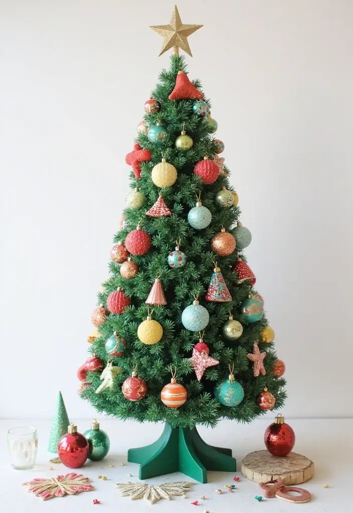 20 Stunning Christmas Living Room Decor Ideas for 2025 That Will Blow Your Mind! - 14. Artistic Christmas Tree