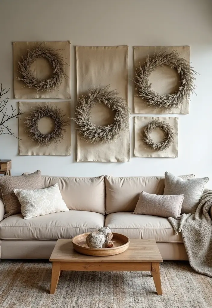 20 Stunning Christmas Living Room Decor Ideas for 2025 That Will Blow Your Mind! - 17. Textured Wall Decor