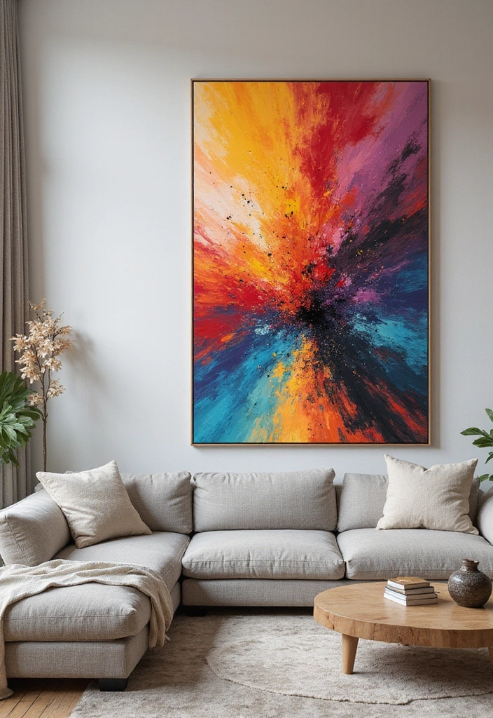 20 Unique Wall Art Ideas That Will Turn Your Blank Walls into a Masterpiece in 30 min! - 2. Oversized Art Canvas
