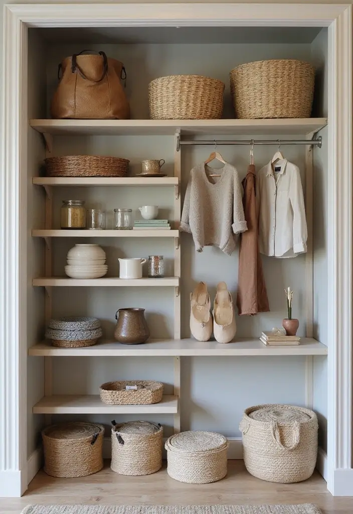 21 Clothes Organization Hacks That Will Change Your Closet Forever (You Won't Believe #10!) - 13. Opt for Hanging Shelves