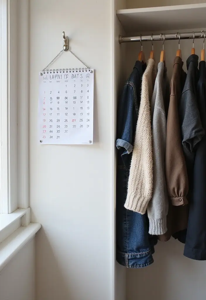 21 Clothes Organization Hacks That Will Change Your Closet Forever (You Won't Believe #10!) - 15. Create a Closet Calendar