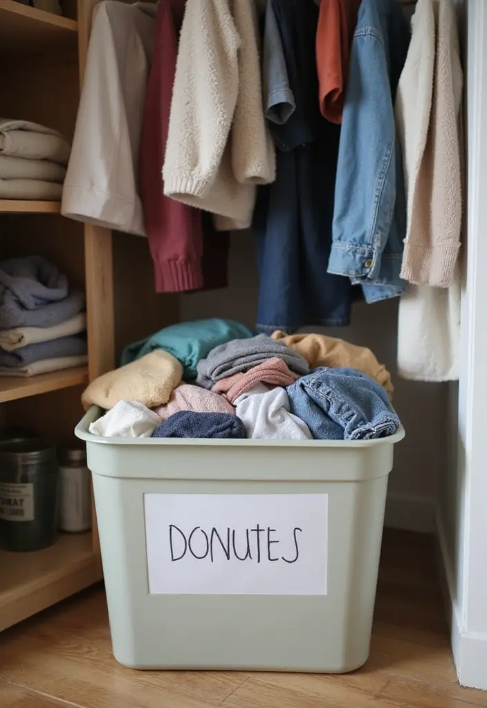 21 Clothes Organization Hacks That Will Change Your Closet Forever (You Won't Believe #10!) - 16. Keep a Donation Bin