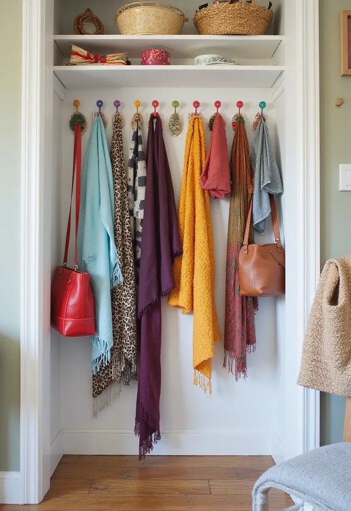 21 Clothes Organization Hacks That Will Change Your Closet Forever (You Won't Believe #10!) - 2. Utilize Vertical Space with Hooks