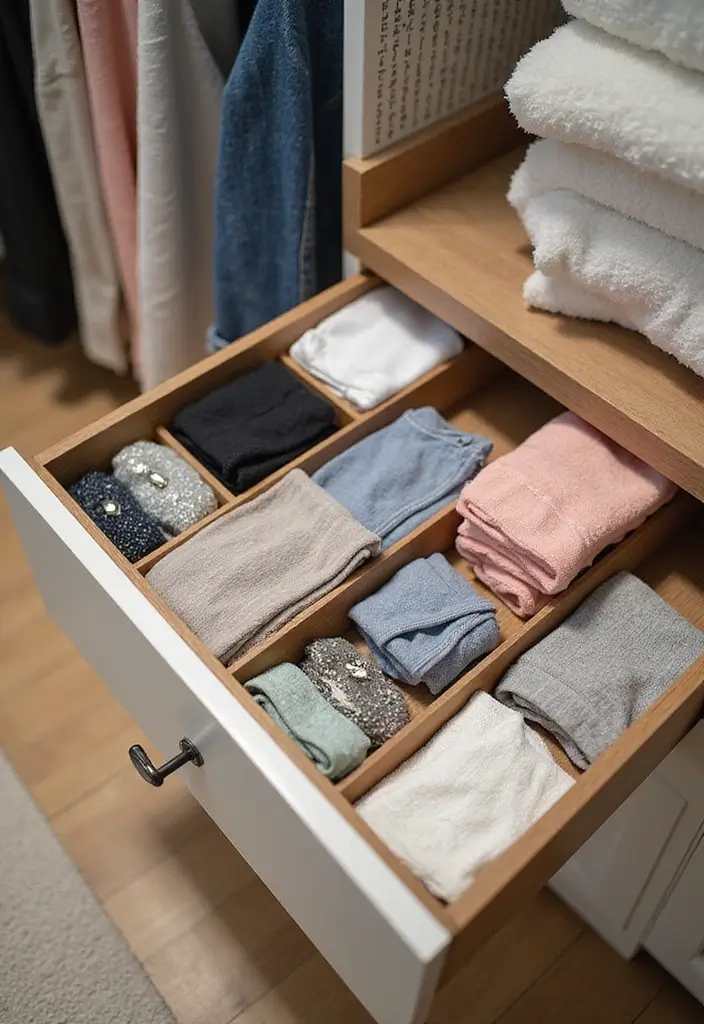 21 Clothes Organization Hacks That Will Change Your Closet Forever (You Won't Believe #10!) - 3. Drawer Dividers are Your Best Friends
