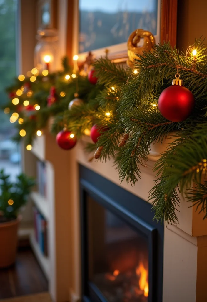 22 Cozy Holiday Decor Ideas for Your Apartment Living Room That Will Spark Joy! - 11. Holiday Garland