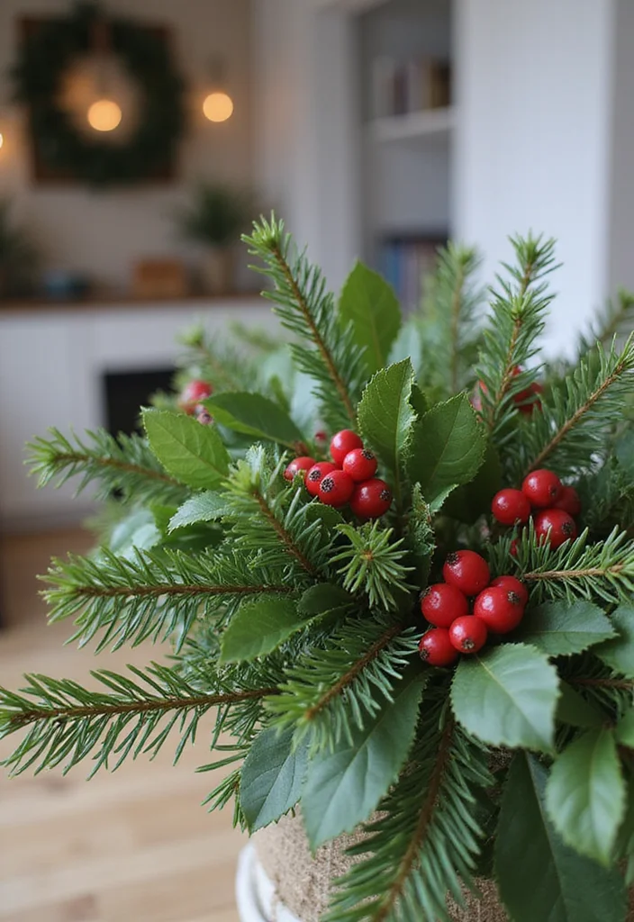 22 Cozy Holiday Decor Ideas for Your Apartment Living Room That Will Spark Joy! - 20. Natural Elements