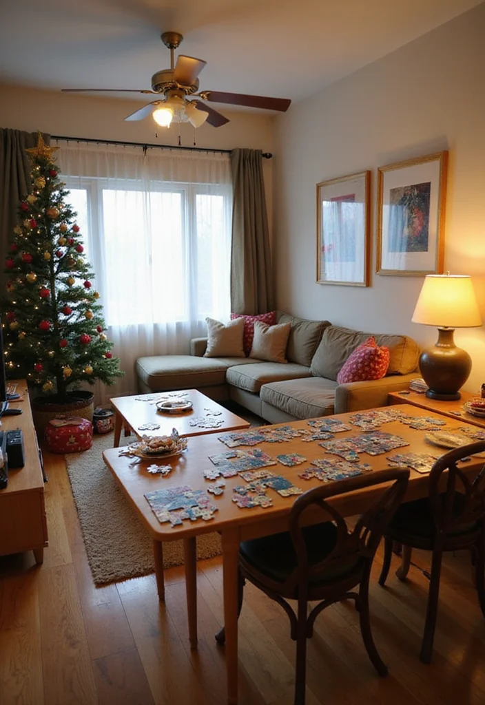 22 Cozy Holiday Decor Ideas for Your Apartment Living Room That Will Spark Joy! - 22. Interactive Decor