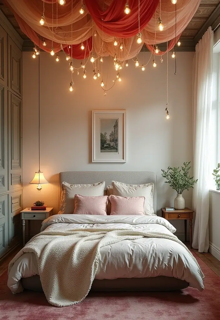24 Adorable Bedroom Ideas That'll Make You Swoon! (You Won't Believe #10!) - 15. Whimsical Ceiling Decor