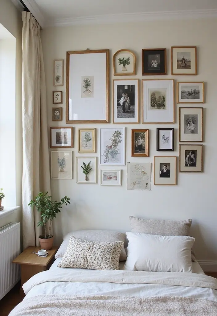 24 Adorable Bedroom Ideas That'll Make You Swoon! (You Won't Believe #10!) - 9. Eclectic Gallery Walls