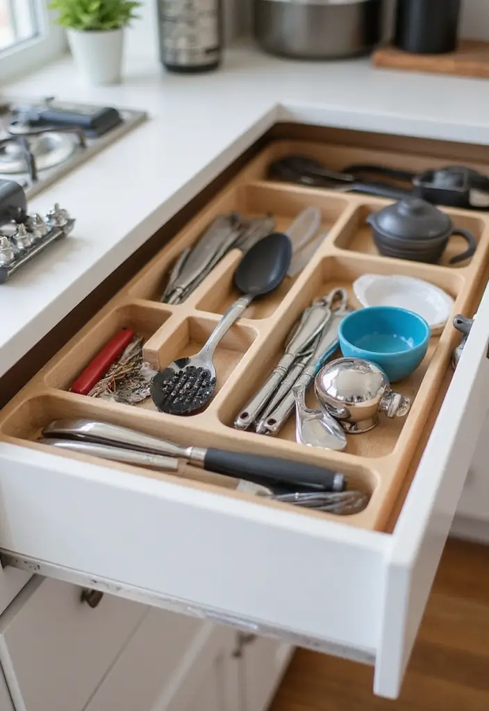 24 Cupboard Organization Hacks That Will Change Your Life Forever (You Won't Believe #5!) - 6. Drawer Dividers for Small Items