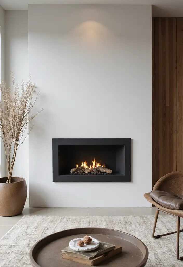 25 Cozy Living Room Ideas with Fireplace That Will Make You Want to Curl Up! - 2. Modern Elegance with a Sleek Gas Fireplace