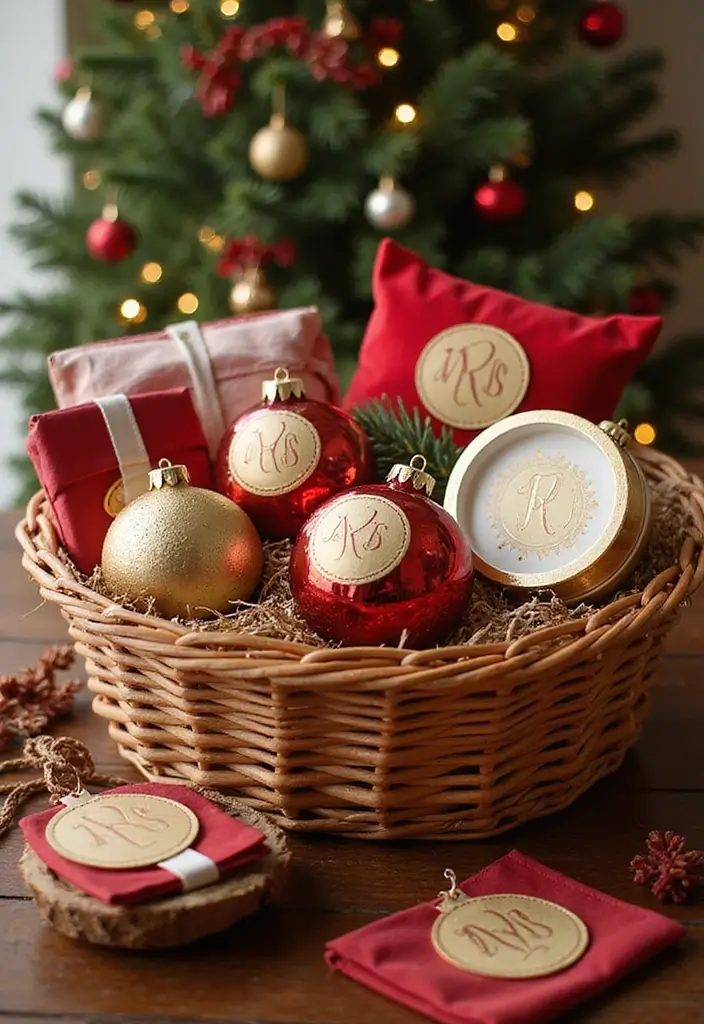 25 Stunning Christmas Decor Ideas for Your Living Room in Gold and Red (You Won't Believe #12!) - 25. Personalized Holiday Gifts