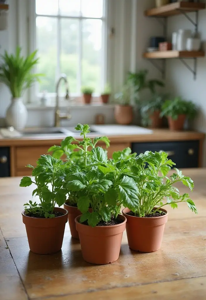 25 Stunning Kitchen Table Centerpiece Ideas That Will Leave Your Guests Speechless! - 15. Herb Gardens
