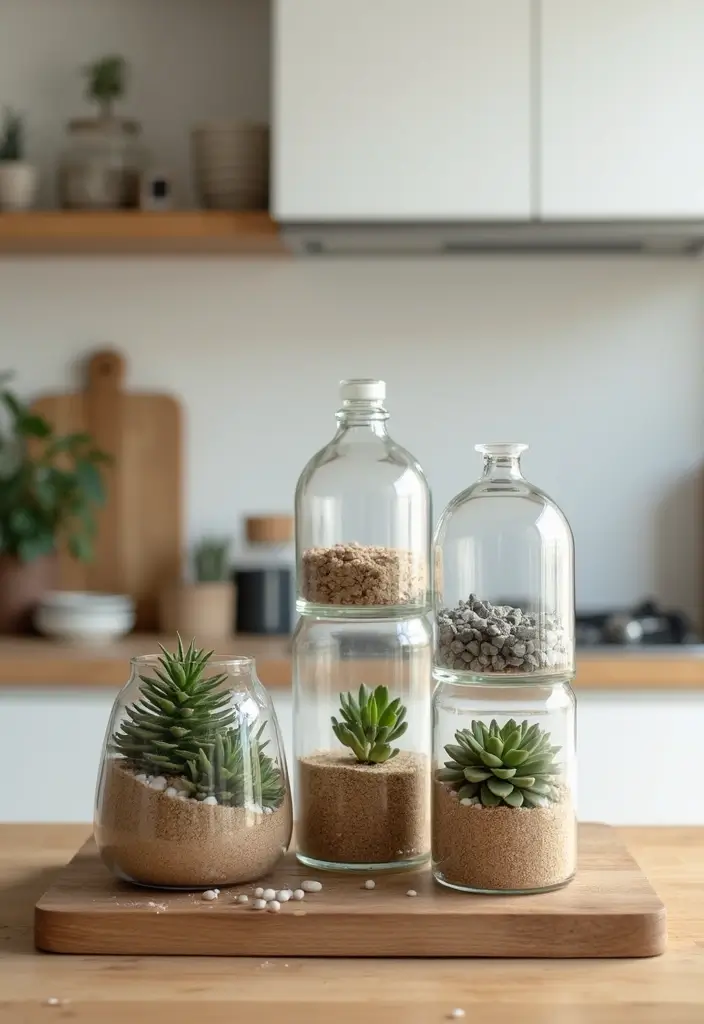 25 Stunning Kitchen Table Centerpiece Ideas That Will Leave Your Guests Speechless! - 16. Layered Glass Containers