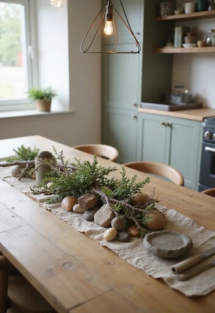 25 Stunning Kitchen Table Centerpiece Ideas That Will Leave Your Guests Speechless! - 18. Nature-Inspired Centerpieces