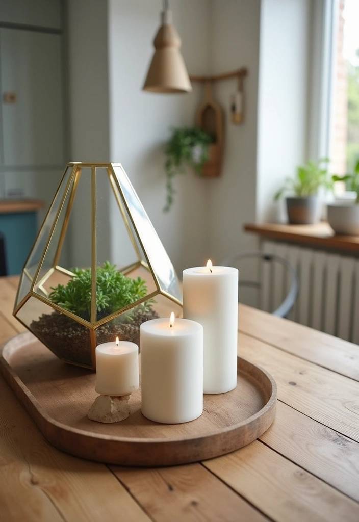 25 Stunning Kitchen Table Centerpiece Ideas That Will Leave Your Guests Speechless! - 5. Modern Geometric Designs