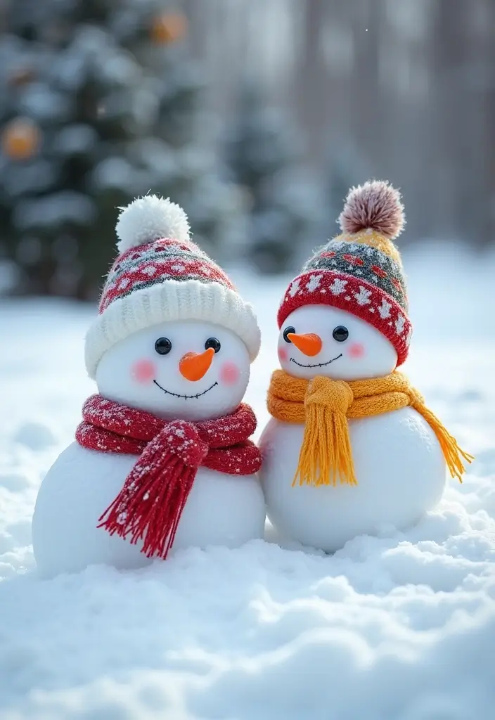 25 Stunning Outdoor Christmas Decor Ideas That Will Make Your Neighbors Jealous! - 11. Snowman Family