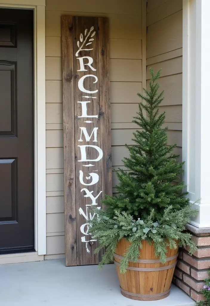 25 Stunning Outdoor Christmas Decor Ideas That Will Make Your Neighbors Jealous! - 18. Reclaimed Wood Decor