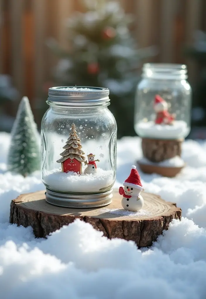 25 Stunning Outdoor Christmas Decor Ideas That Will Make Your Neighbors Jealous! - 23. DIY Snow Globes