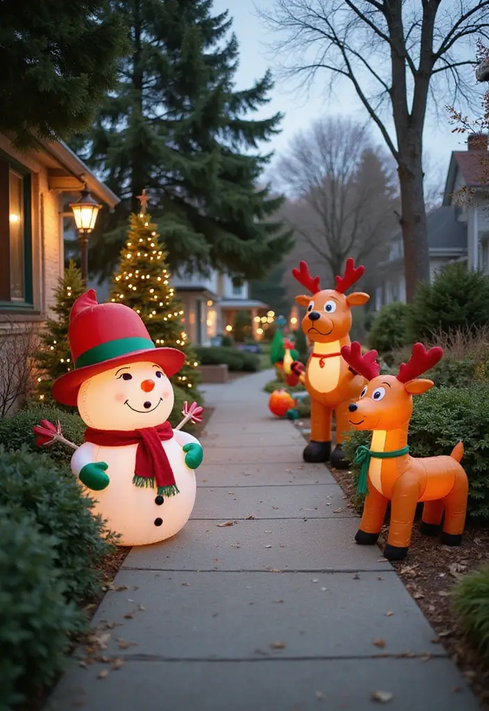 25 Stunning Outdoor Christmas Decor Ideas That Will Make Your Neighbors Jealous! - 3. Festive Yard Ornaments