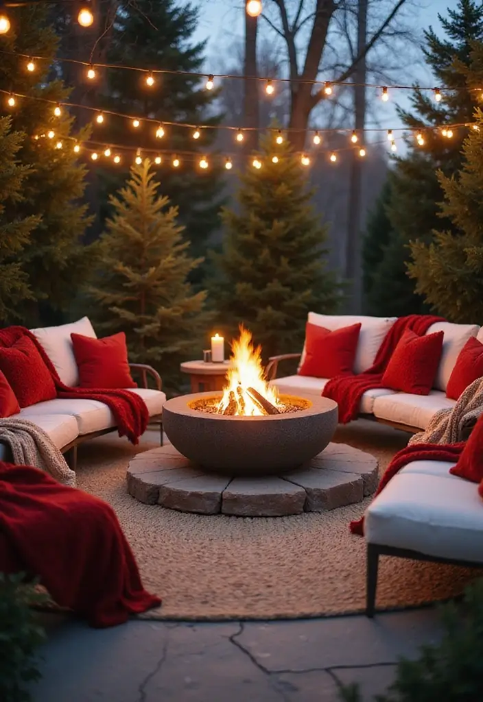 25 Stunning Outdoor Christmas Decor Ideas That Will Make Your Neighbors Jealous! - 4. Cozy Outdoor Seating