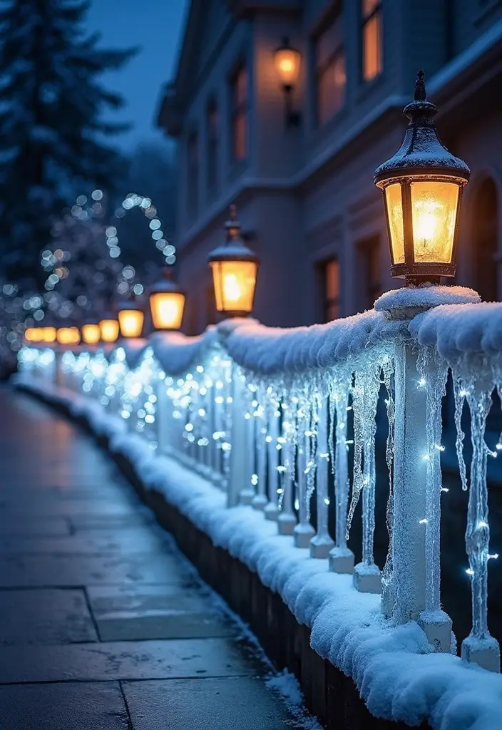 25 Stunning Outdoor Christmas Decor Ideas That Will Make Your Neighbors Jealous! - 7. Icicle Garland