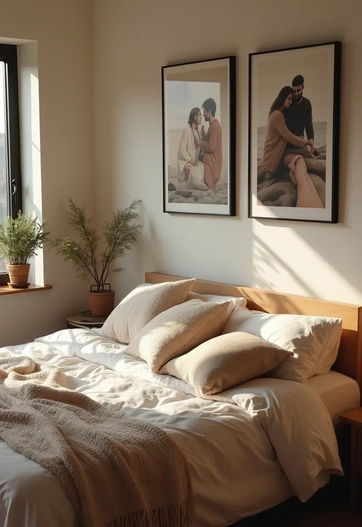 26 Cozy Bedroom Ideas for Couples That Will Ignite Your Romance (You Won't Believe #7!) - 14. Customized Art