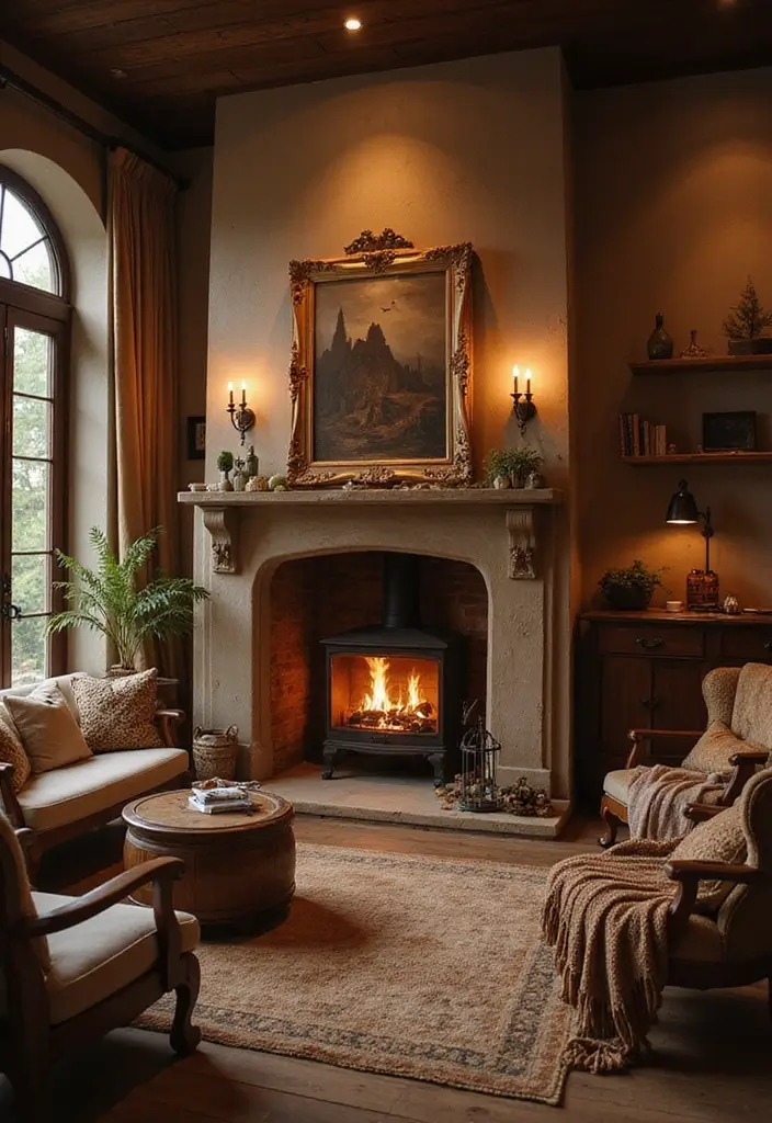 26 Cozy Bedroom Ideas for Couples That Will Ignite Your Romance (You Won't Believe #7!) - 24. A Cozy Fireplace