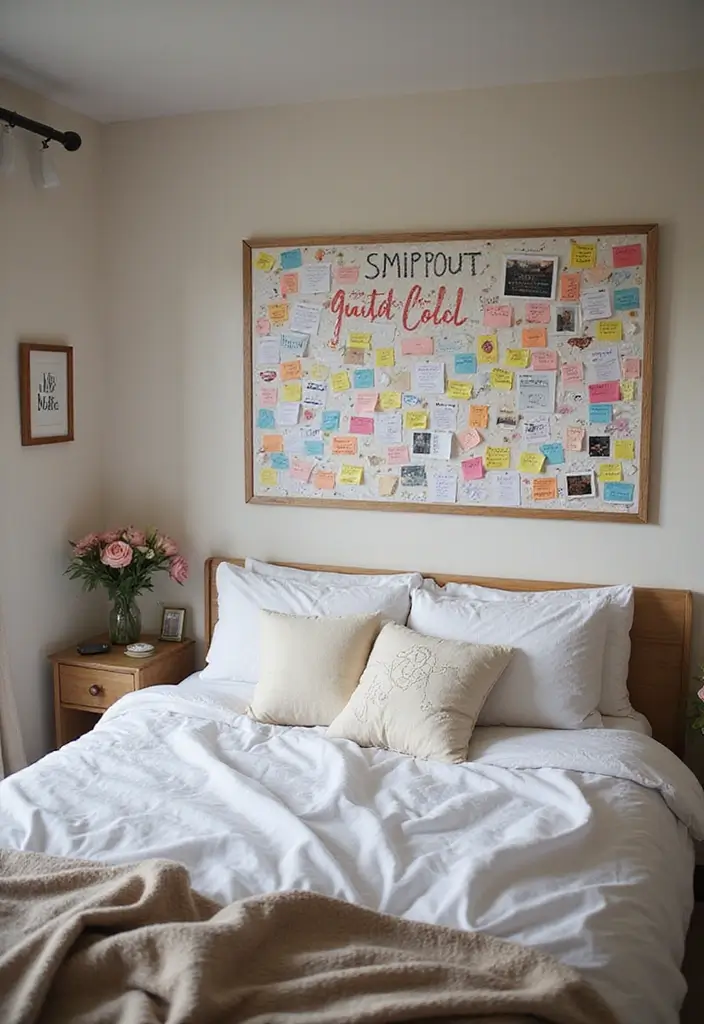 26 Cozy Bedroom Ideas for Couples That Will Ignite Your Romance (You Won't Believe #7!) - 26. Shared Goals Board